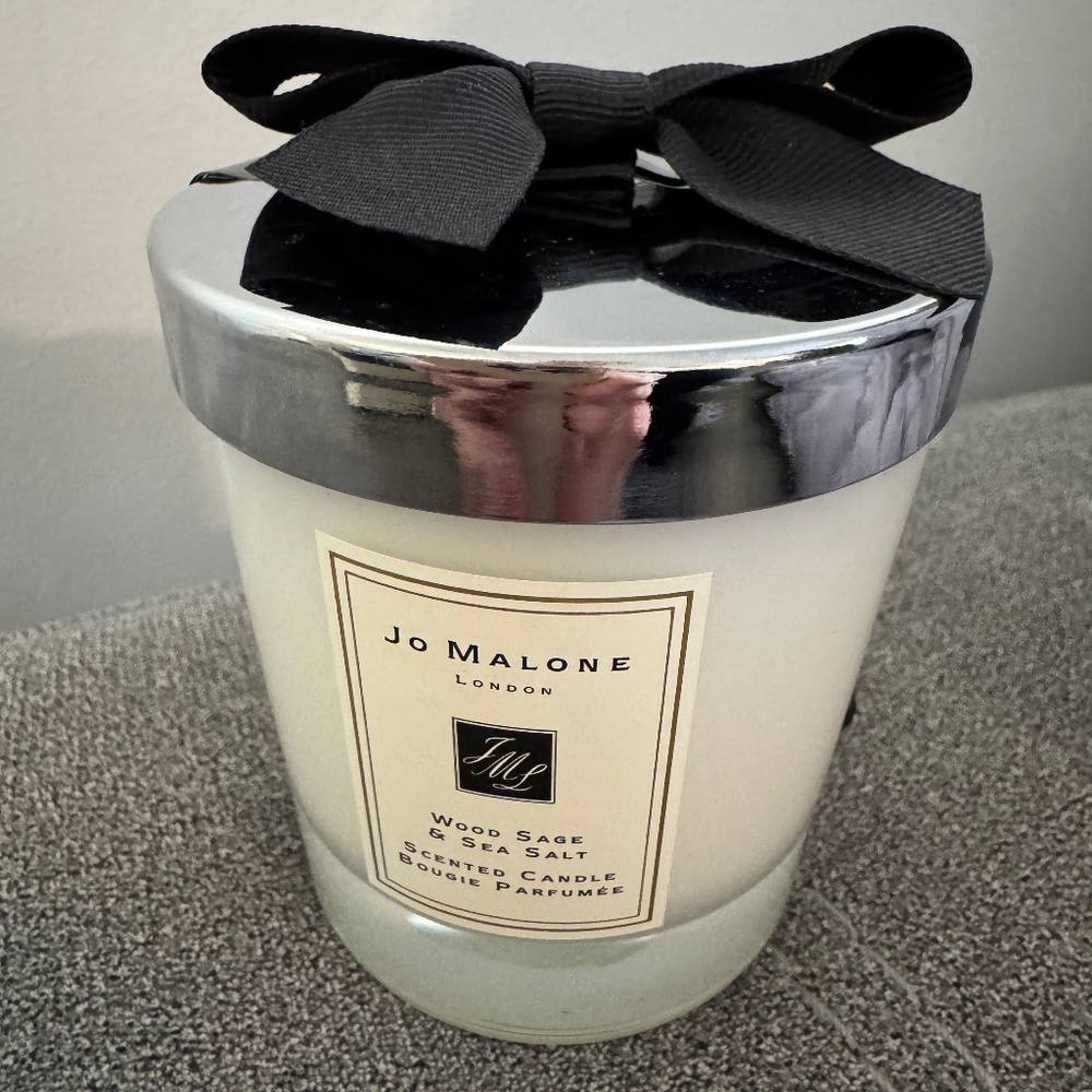 Jo Malone wood sage & sea salt travel candle with box